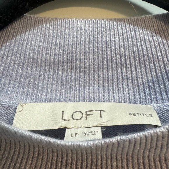 Loft Lavender Faux Turtleneck Sweater Large Pet Armpit To Armpit 21” Length 28” - Picture 2 of 6